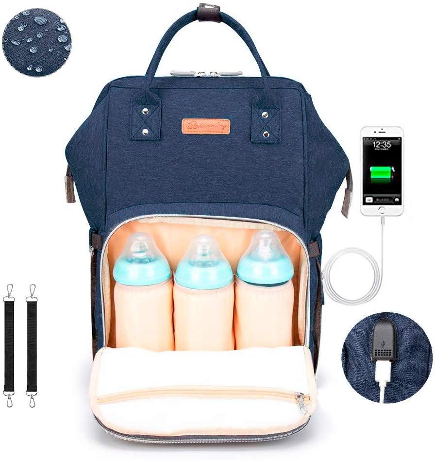 DoerSpace USB Baby Diaper Bag Travel Bag Maternity Bag Stroller Backpack Maternity Backpack Stroller Backpack Stroller Backpack Waterproof Large Capacity Backpack Newborn Hospital Backpack
