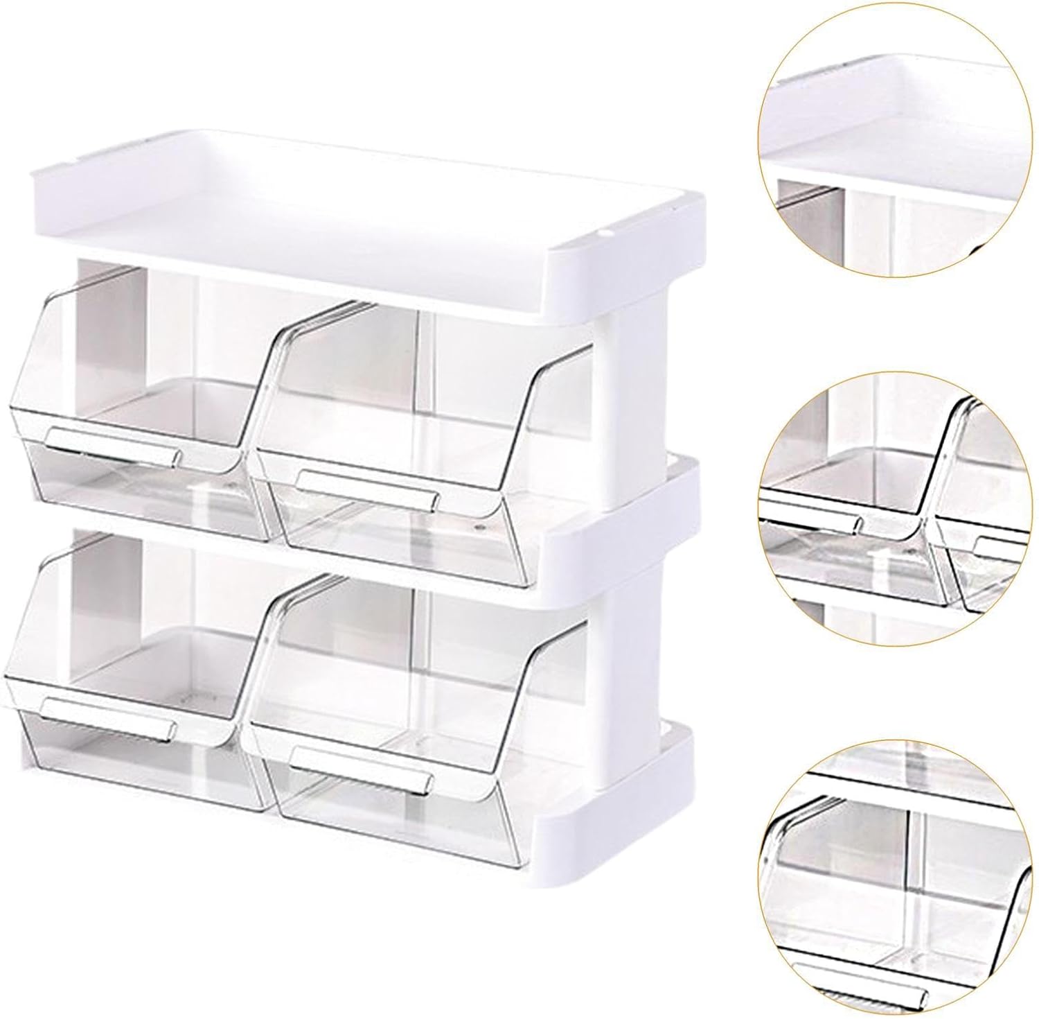 Tea Borganizer Tea Bags Organizer Cosmetic Storage Box Tea Storage Box Storage Rack for Countertop Kitchen Cabinet, 4 Tier/3 Tier
