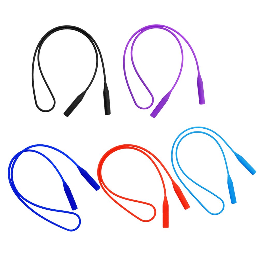 5 Pieces Waterproof Silicone Neck Cord Glasses Eyewear Strap Band Spectacle Holder Sunglasses String Kids Sports Eyewear-image-30