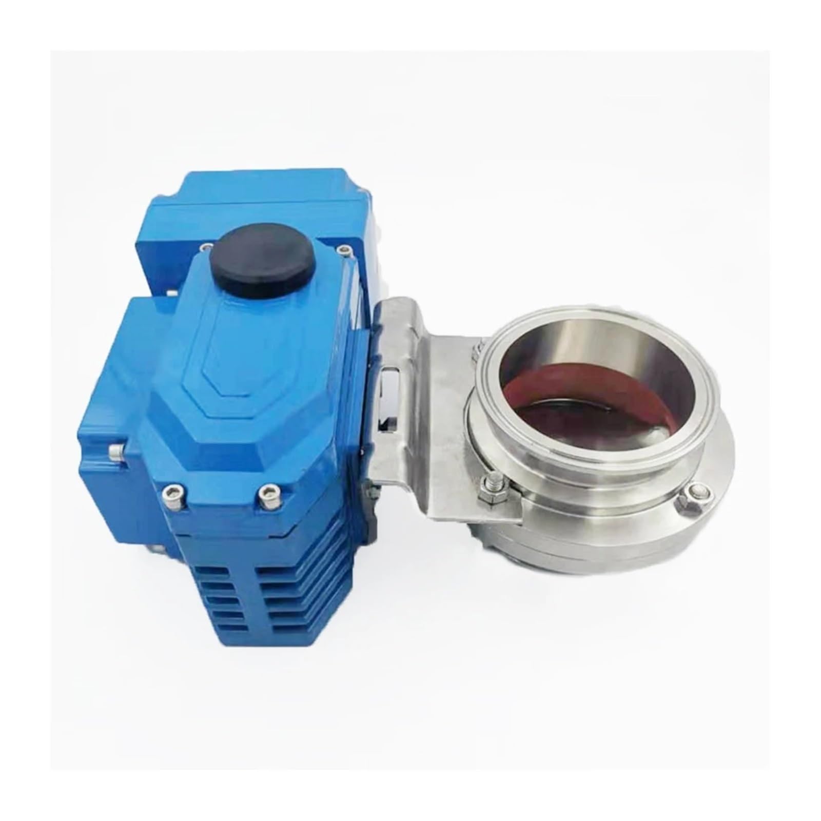 I4ASDTJCY AC220V Electric Butterfly SS304 Sanitary Tri Clamp fit Pipe OD 19mm-108mm(25)