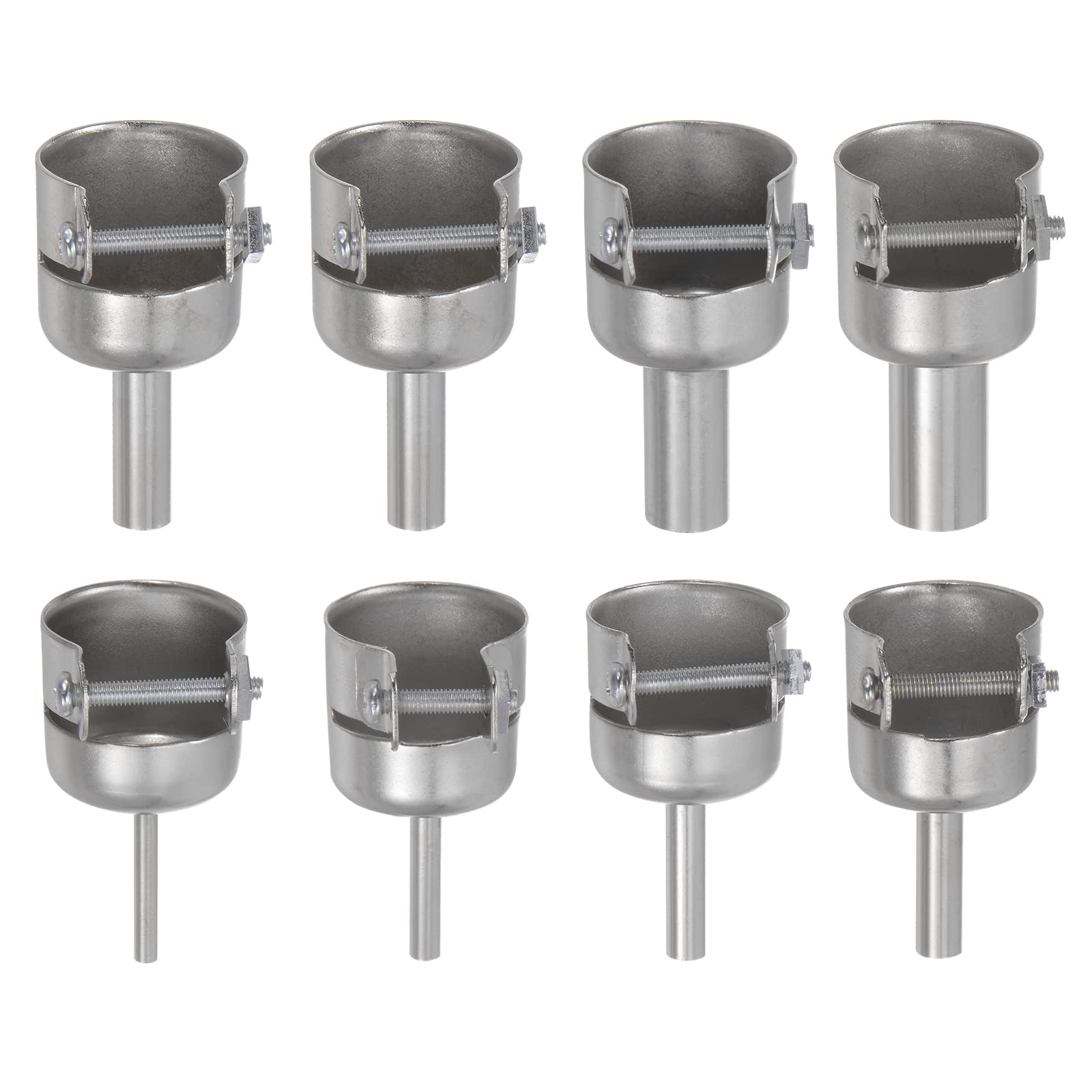 HARFINGTON 8Pcs Steel Heat Gun Nozzle Kits 3 4 5 6 7 8 10 12mm Replacement Accessory Repair