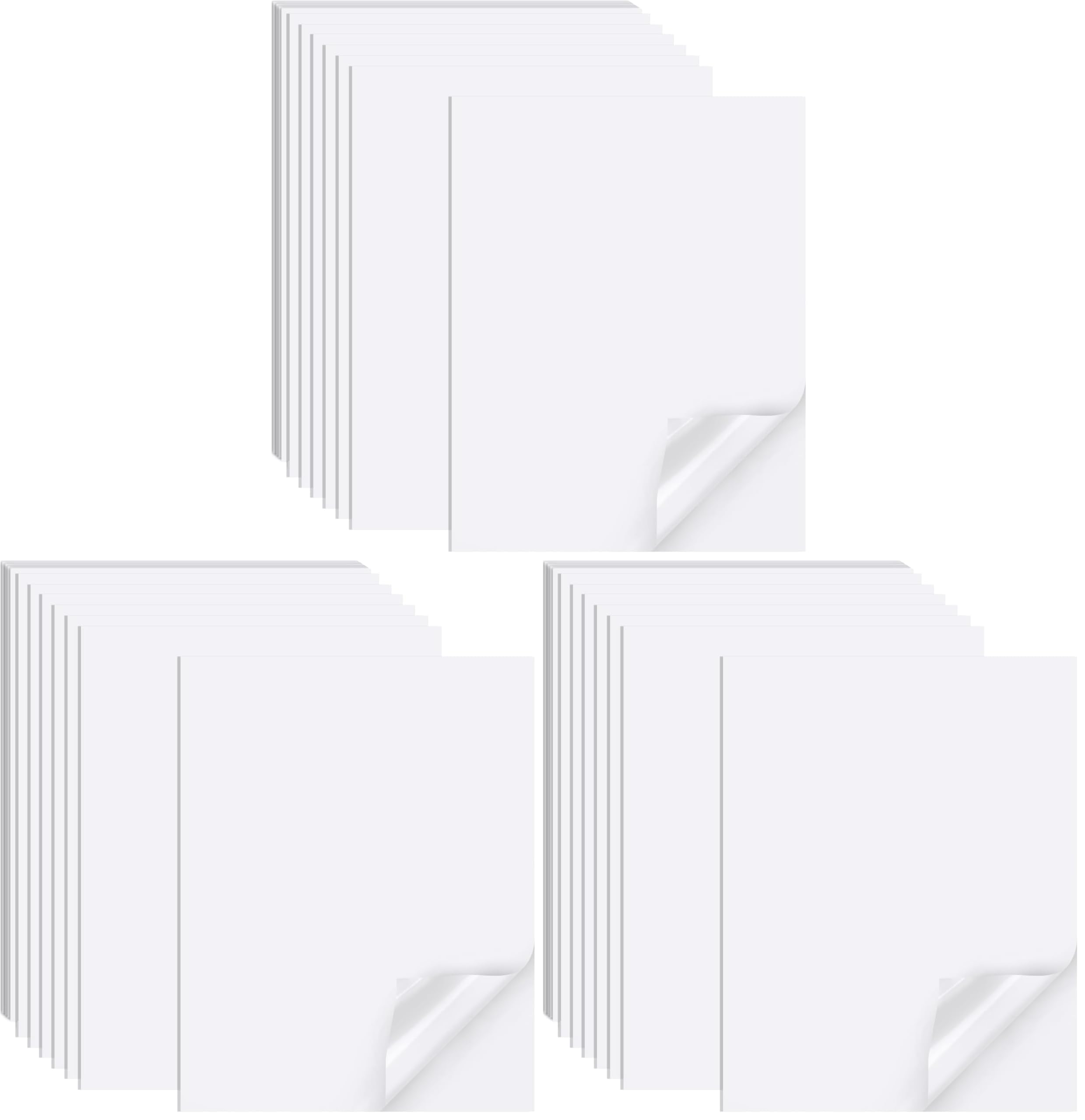 Printable Sticker Paper for Inkjet Printer, 40 Sheets 8.5"x11'' Matte Sticker Printer Paper Full Sheet Labels for Laser/Inkjet Printers, Letter Size (Pack of 3)