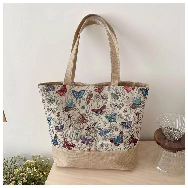 Tote Bag for Women Large Canvas Hand Stitched Shoulder Bag Reusable Grocery Shopper for Work & Travel3