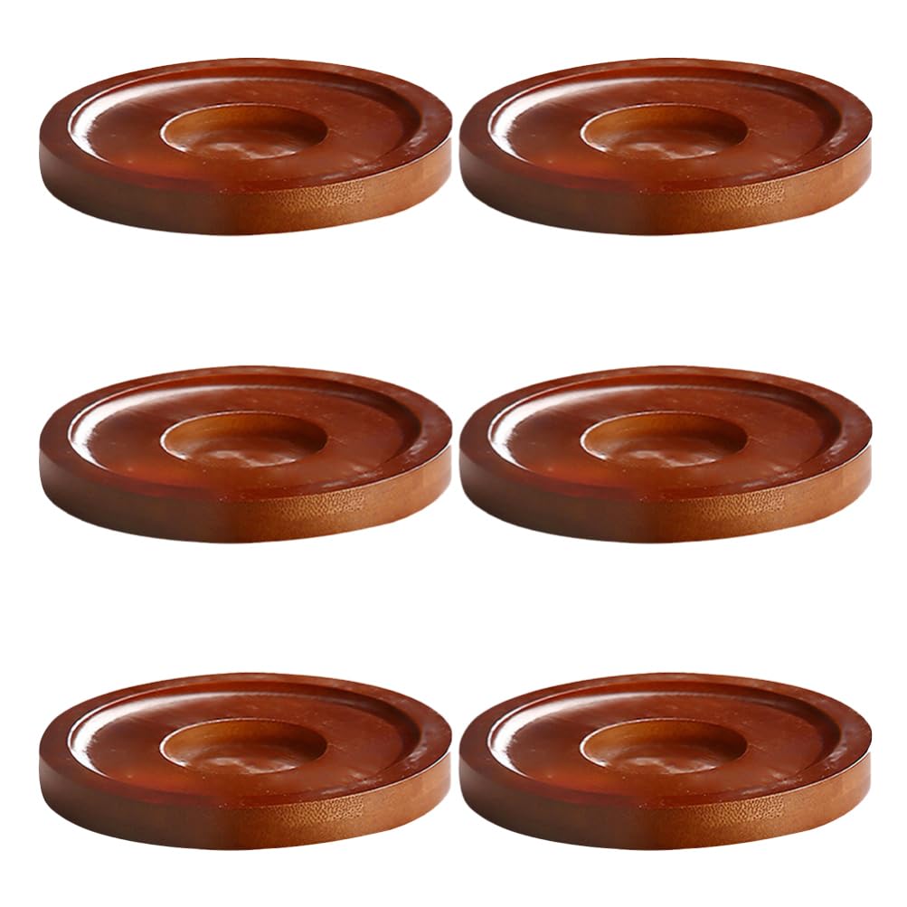 Veemoon Set 6 Sottobicchieri in Legno per Bicchieri di Whiskey Design Creativo Rotante, Antiscivolo e Facile da Pulire, per Feste e Riunioni Familiari