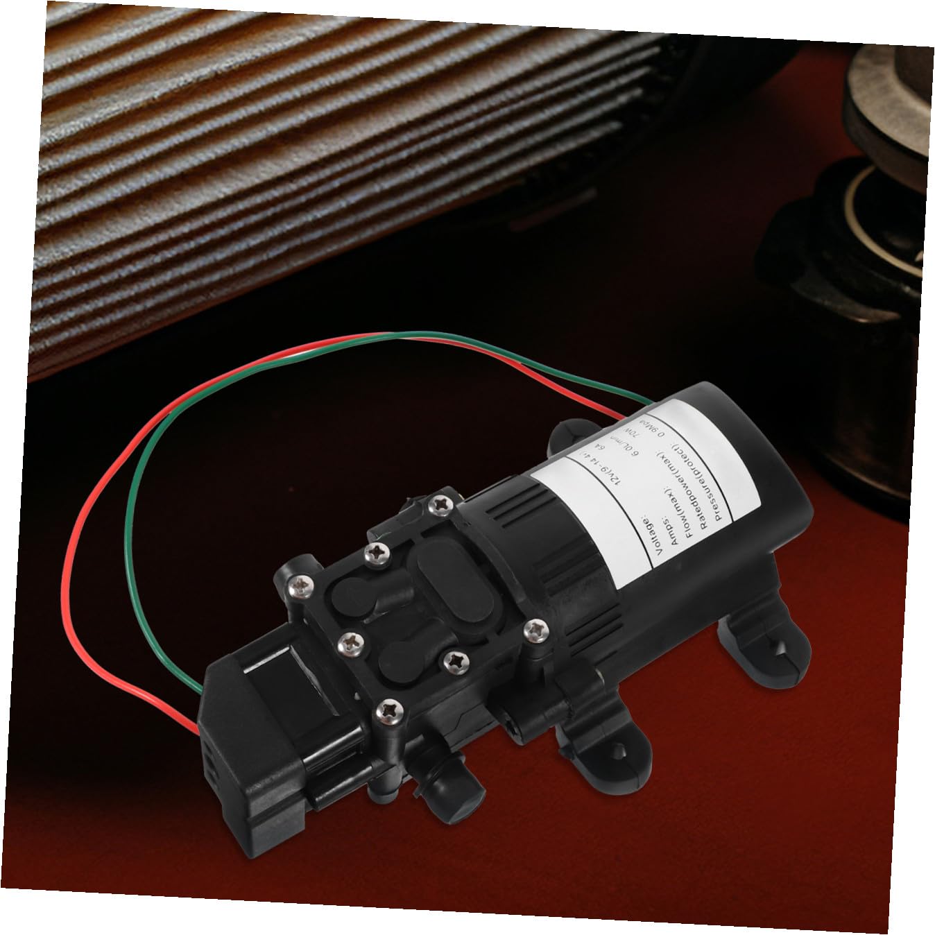 Bomba de Diafragma Eléctrica Negro, Alta Presión, 12v 70w 6l/