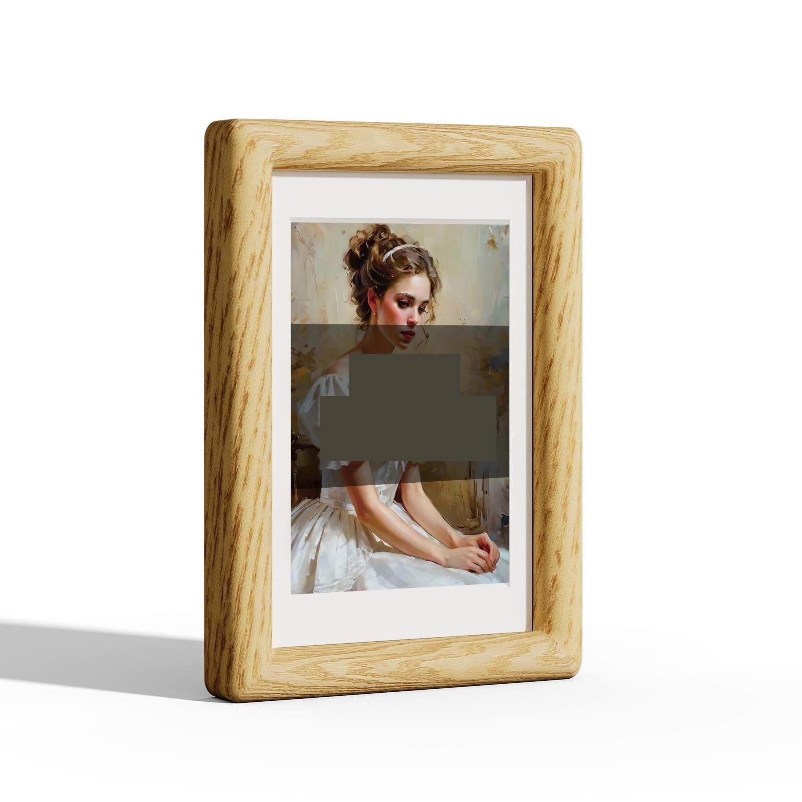 Photo Picture Display Frame Solid Wood Picture Frame With Transparent Suitable For Wall Mounting Living Room Decoration(Bruin)