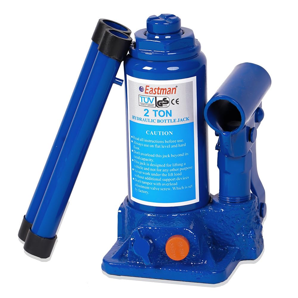 Hydraulic Bottle Jack 10 Ton Industrial-Grade Steel Jack for Heavy Vehicles, Truck, SUV Portable Hydraulic Lift Tool with Easy Pump Handle & Wide Base