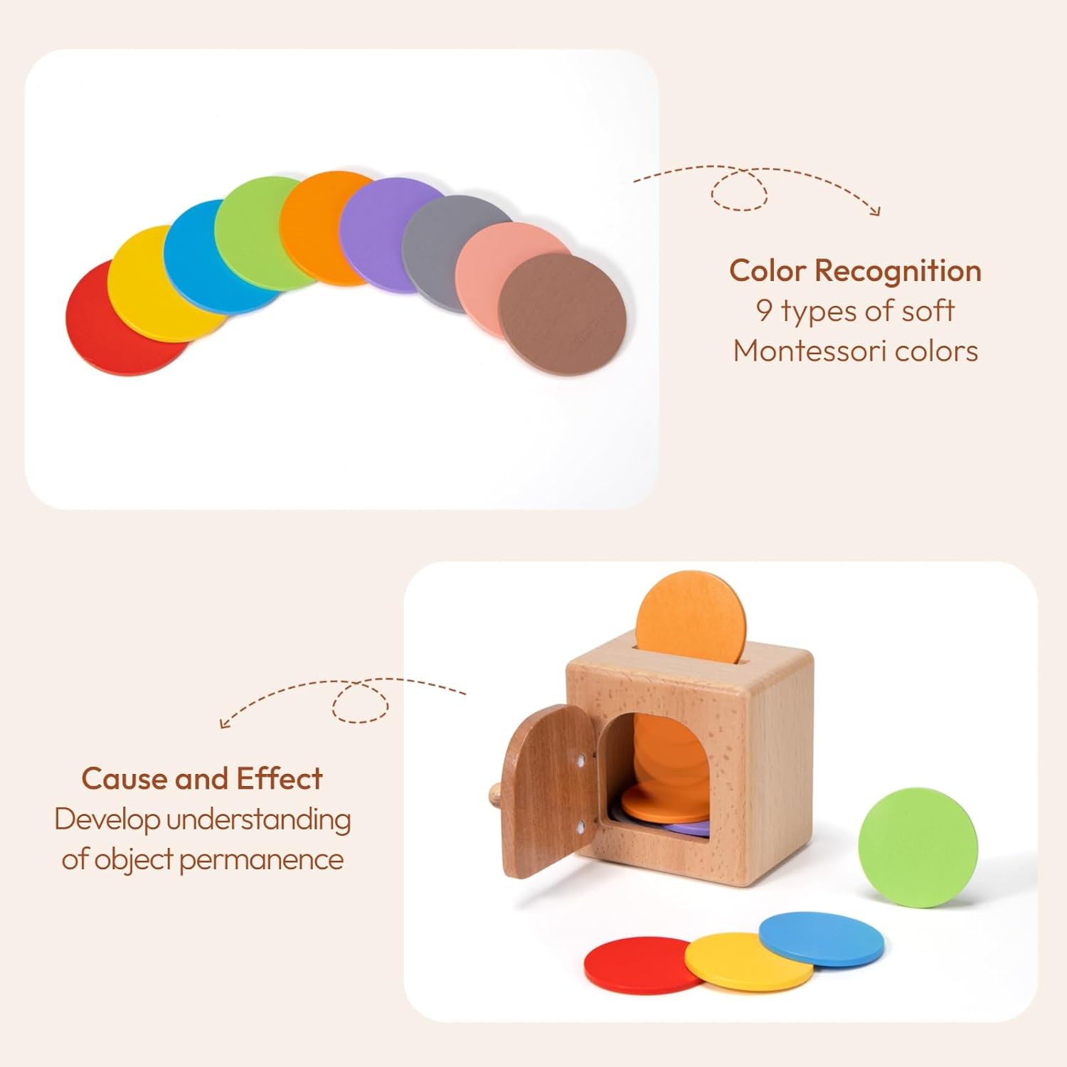 Woodtoe Montessori Coin Box for Toddlers image 4