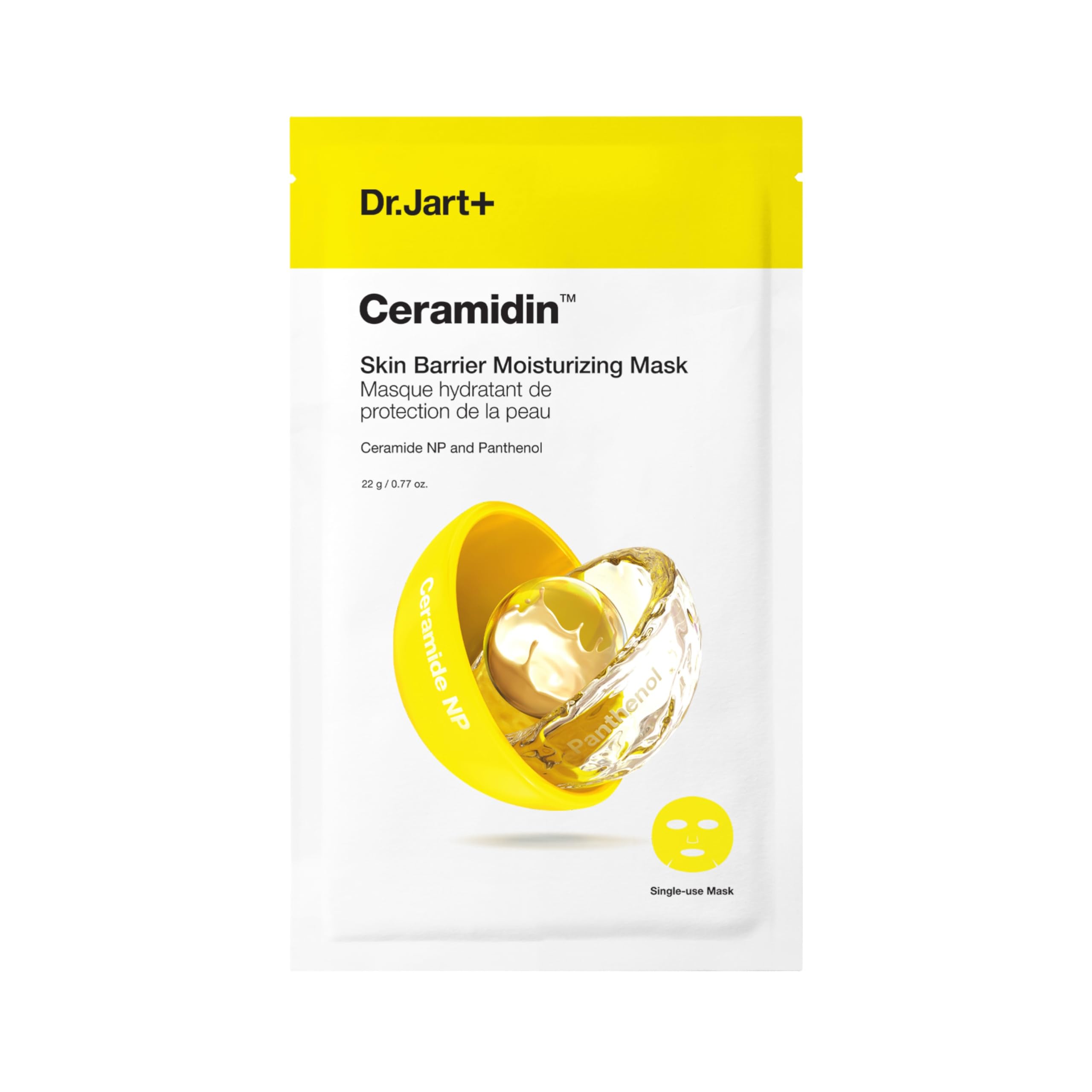 Dr.Jart+ Ceramidin Skin Barrier moisturising Face Mask | Sheet Mask | Korean Skin Care, 22 g
