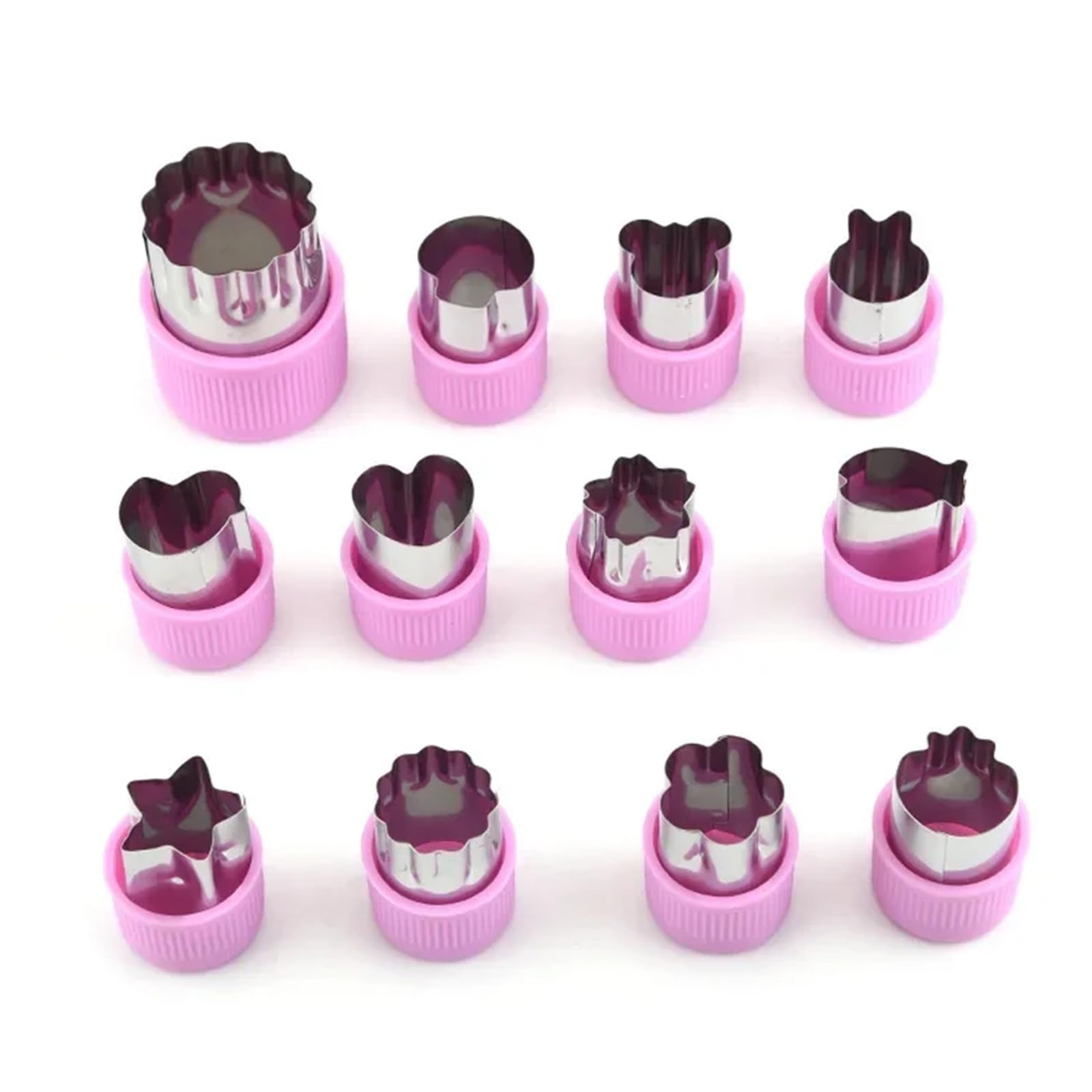Coupe-légumes violet acier inoxydable lot de 12 pour souvenirs de cuisine