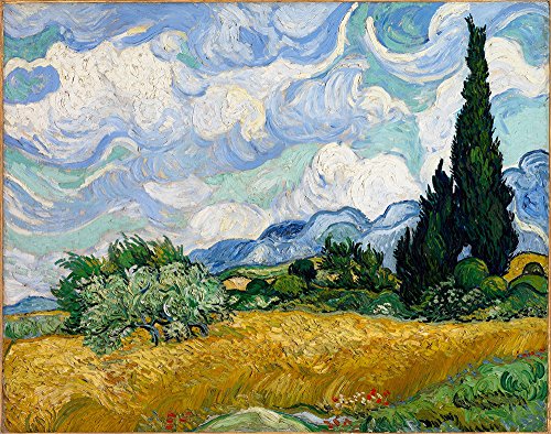 Affiche Wheat Field with Cypresses Van Gogh petit format impression d'art mate - 2