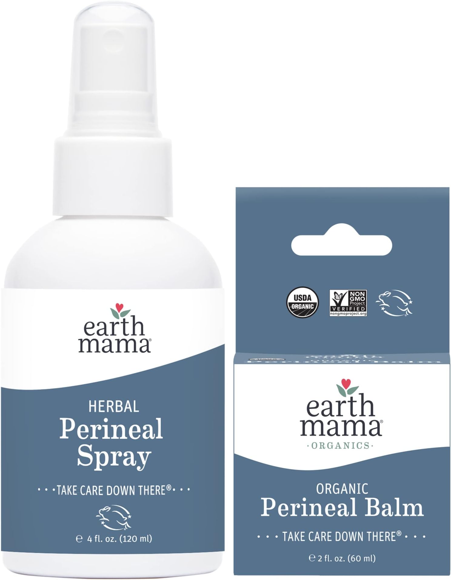 Postpartum Recovery Kit | Take Care Down There® with Organic Perineal Balm & Herbal Perineal Spray, 2-Piece Set