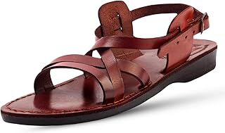 Holy Land Market Men/Women Biblical Jesus Leather Sandals/Slides From Jerusalem (Yashua-Style II)