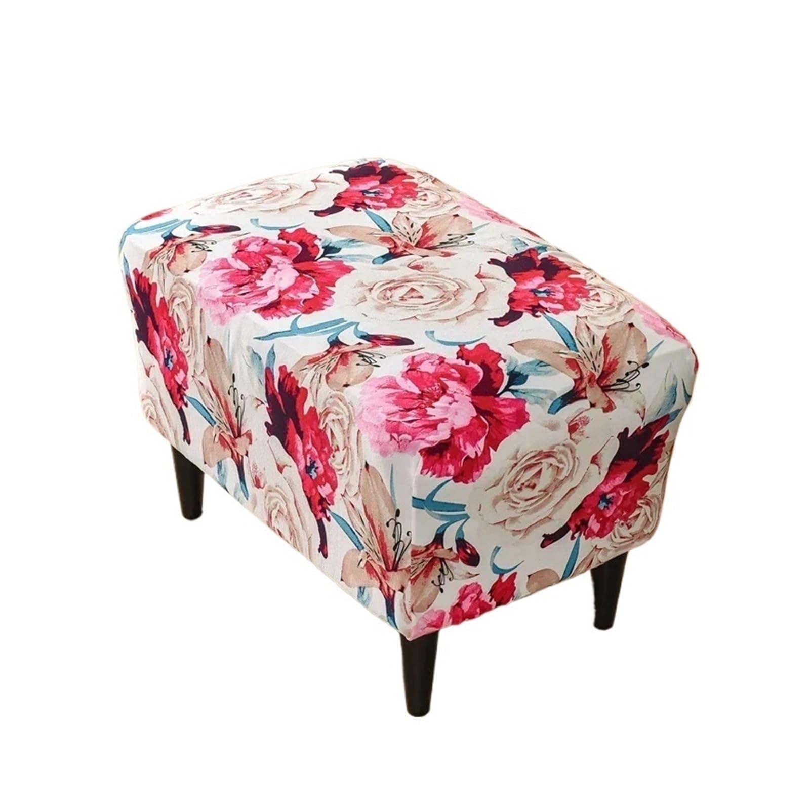 GCYEIDMA Wing Chair Slipcover Wing Chair Cover Stretch Armchair Relax Sofa Slipcovers with Seat Cushion Covers for Living Room Furniture(B16 Footstool Cover)