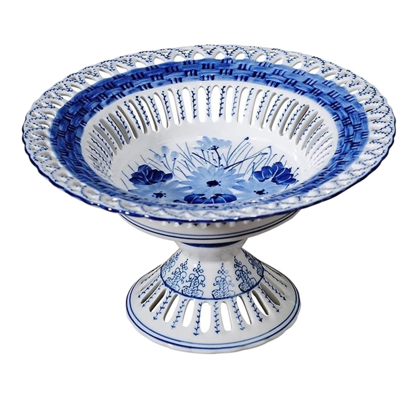Patera na Owoce Miska na Owoce Kosz na Owoce Ceramiczny Pusty Talerz Na Owoce Chińska Okrągła Porcelana Miska Na Cukierki Danie Na Owoce Dekoracja Wnętrz Stojak na Owoce Koszyk Na Owoce (Color : A,