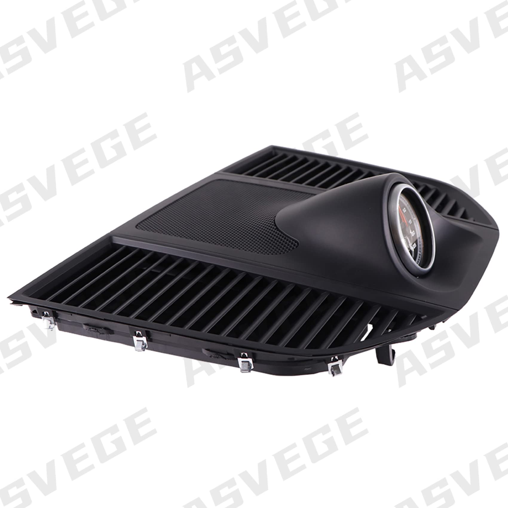 Sport Chrono Stoppuhr Armaturenbrett Panel für Porsche Macan 95B 2014-2021, schwarzes Deckel und schwarze Uhr