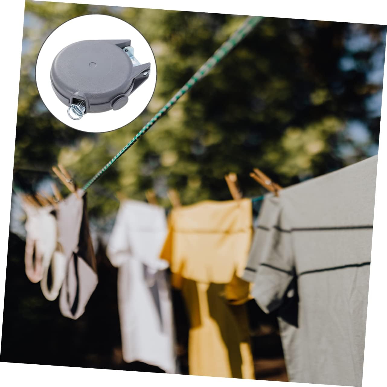 12m Retractable Clothesline Meters Drying Rope Lightweight Portable Clothesline for Indoor Outdoor Use for Bathing Suits and