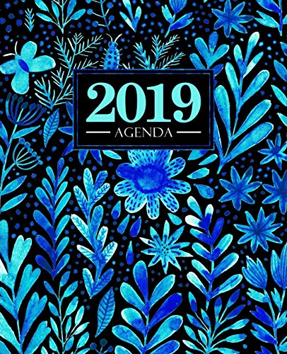 Télécharger Agenda 2019: 19x23cm : Agenda 2019 semainier : fleurs aquarelles bleues 5715 Livre eBook France