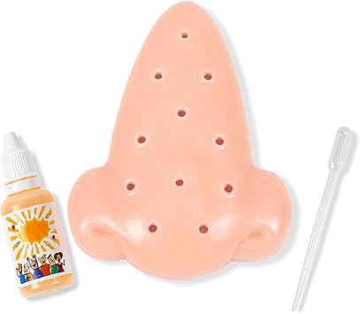 Pimple Popper Toy with 30ml Refill Solution Popping Stress Relief Simulator | Realistic Silicone Nose Prop, Sensory Squeeze Out Acne Remover, Blackhead Pus Picker Set, Anxiety Reliever, Satisfying Gift