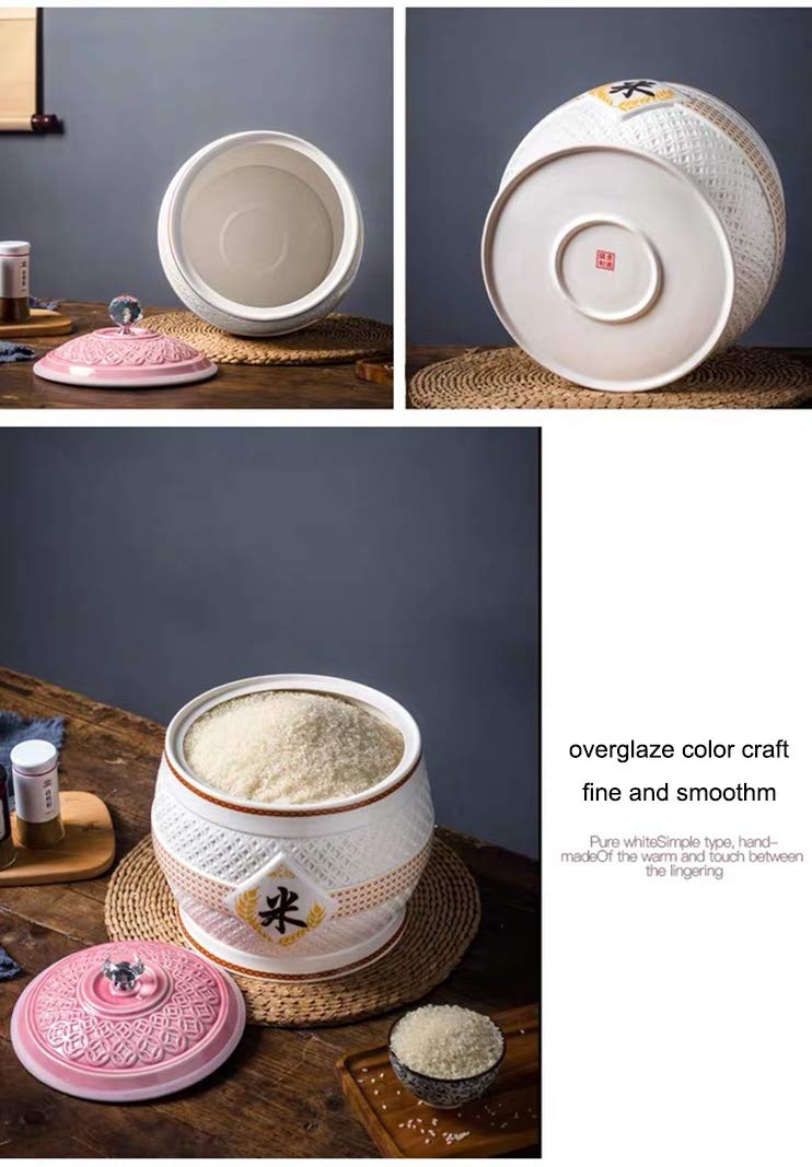 Ceramiczny pojemnik do przechowywania płatków śniadaniowych, tradycyjny porcelanowy dozownik ziarna do zbóż, mąki, cukru, kawy, ryżu, orzechów, przekąsek, karmy dla zwierząt domowych, herbaty