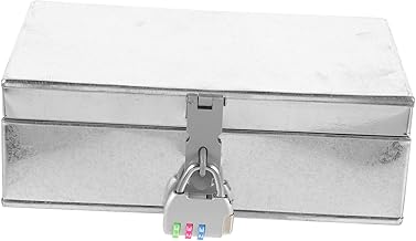 IWOWHERO Caixa de ferramentas mini ferramentas caixa de armazenamento de metal mini caixa de armazenamento organizador de ferramentas de ferro caixas de ferramentas organização caixa de ferramentas caixa de ferro caixa de trabalho carro trator caixa de ferramentas com caixa organizadora de ferramentas de bloqueio