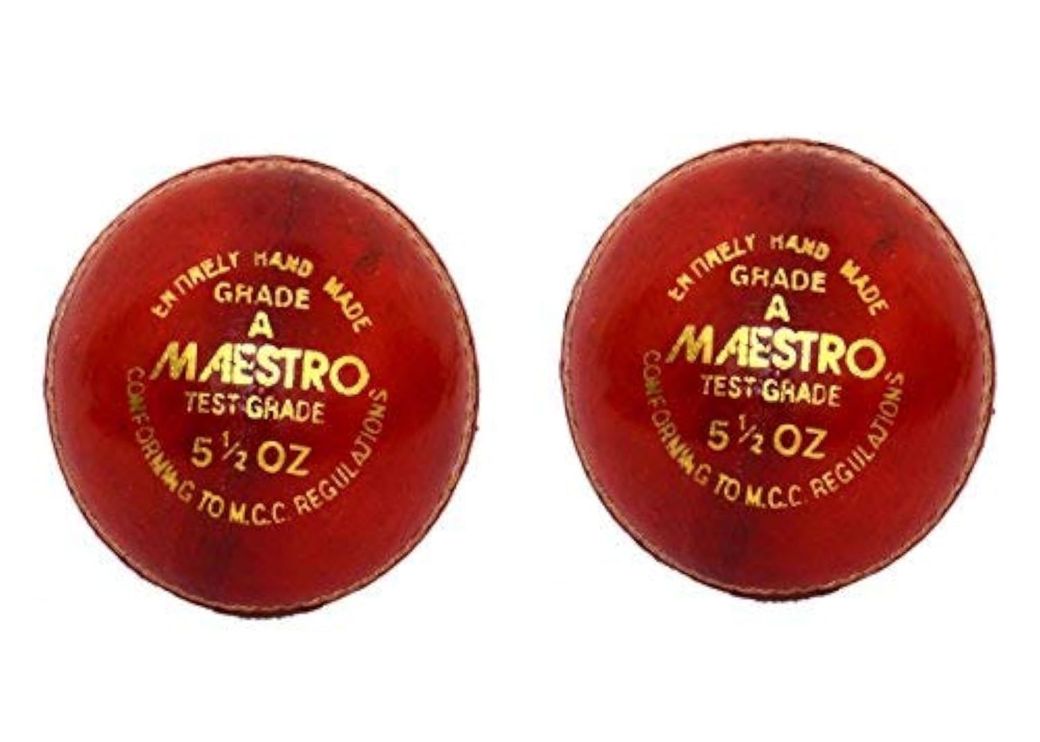 CW Maestro Red Leather Cricket Ball 4Pc Hand Stitch Pack of 2 Weight 156gm Approx (B079JTFWV8) Amazon Price History, Amazon Price Tracker