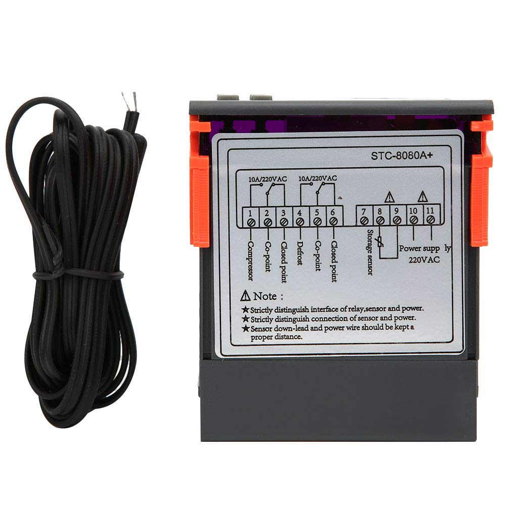 NDNCZDHC Digital Temperature Controller Refrigerating Defrosting Temperature Alarming Digital Thermostat for Refrigeration Storage, Refrigeration Truck