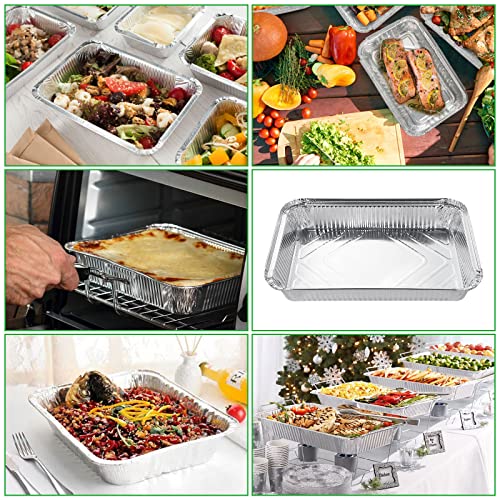 SENENQU 30 Stück Grill Aluschalen Groß 2200ML, Grillschalen Aluminium 31,5 x 21 x 5 CM, Einweg Aluminiumfolie Schalen Für Barbecue Das Kochen Grillen Küche Restaurierung