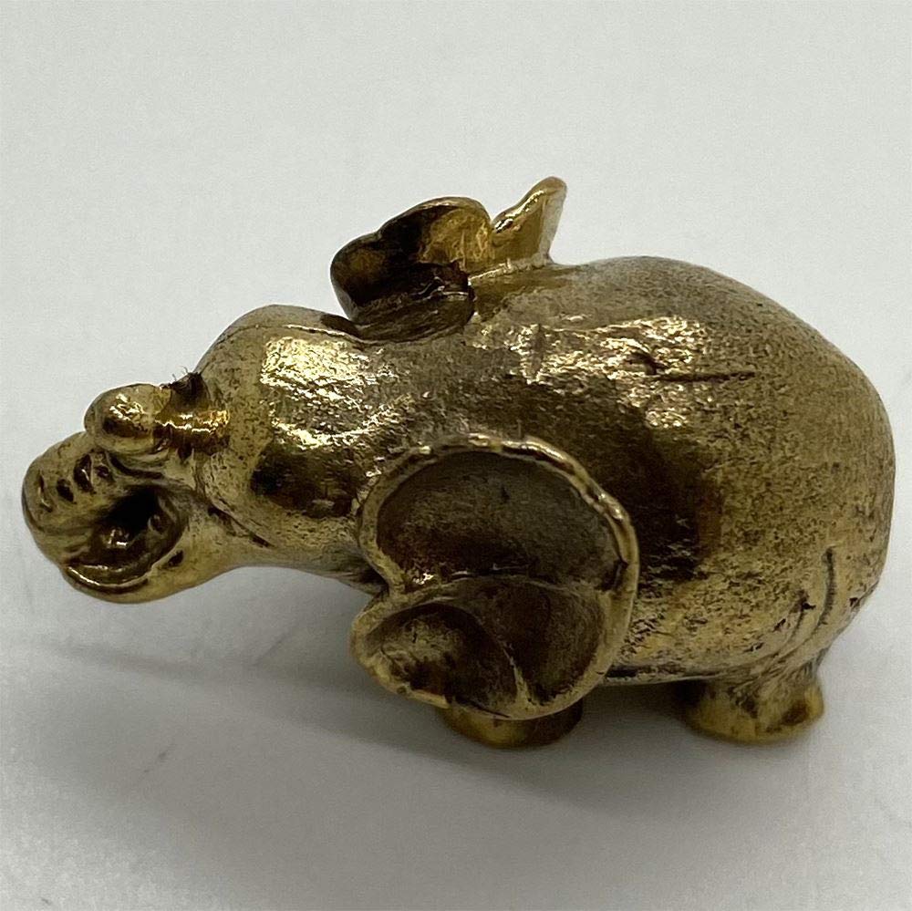 VIE Naturals Miniature Brass Figurines, Elephant 2, Multicolor - Image 4