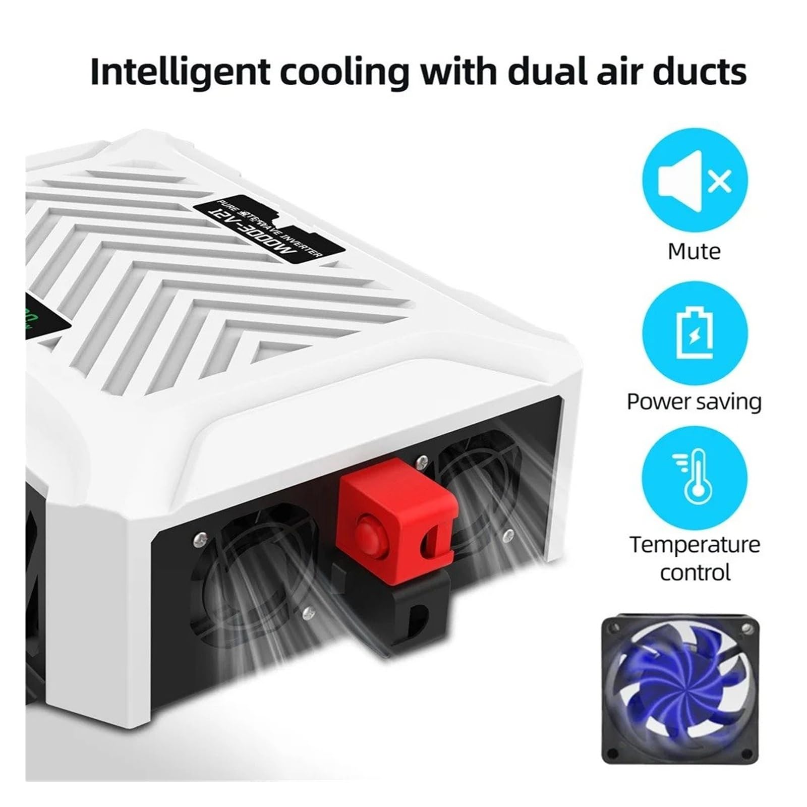 Convertidor Adaptador Energía Inversor Onda Sinusoidal para Pura DC12V 3000W 3500W Fuente Convertidor Batería Solar Pantalla LCD inversor