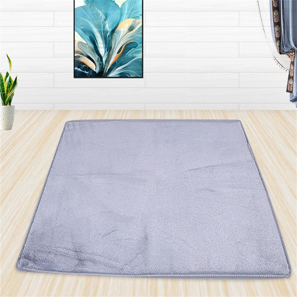 Tapis de salon grands tapis de chambre gris argent DASHADAO moderne antidérapant