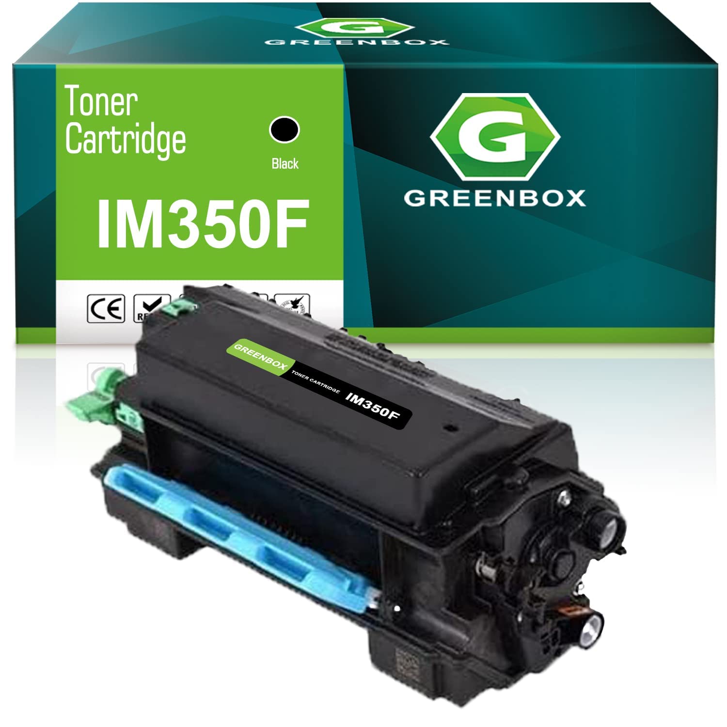GREENBOX Compatible IM350F Toner 418132 Black Toner Cartridge High Yield Compatible for IM350F IM-350F IM 350F IM350 Printer, 14,000 Pages, 1-Pack