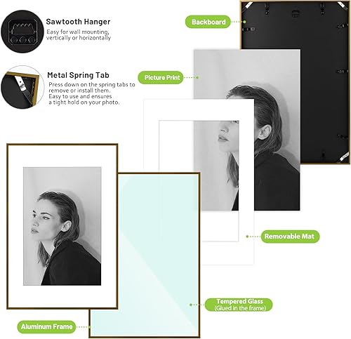 Vista 274 de Golden State Art - Portarretratos de aluminio de 18 x 24 pulgadas - con paspartú para fotos de 16 x 20 pulgadas o sin paspartú para póster de 18 x