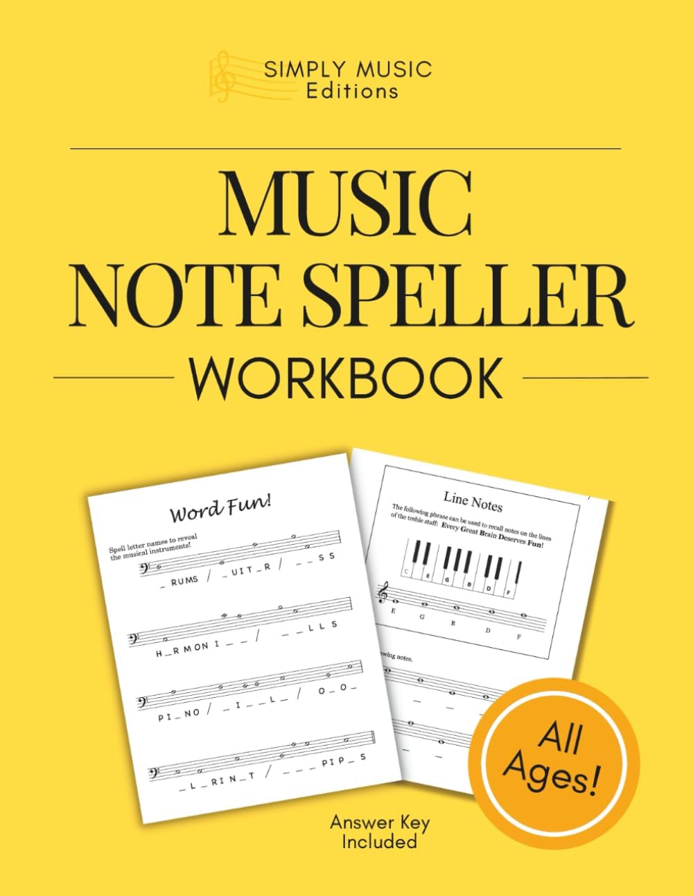 - Music Note Speller | Introductory Workbook for Beginning Music Students of All Ages | Learn to Read Notes: Theory Fundamentals | Student & Teacher ... Worksheets (Music Theory Notespeller Series)