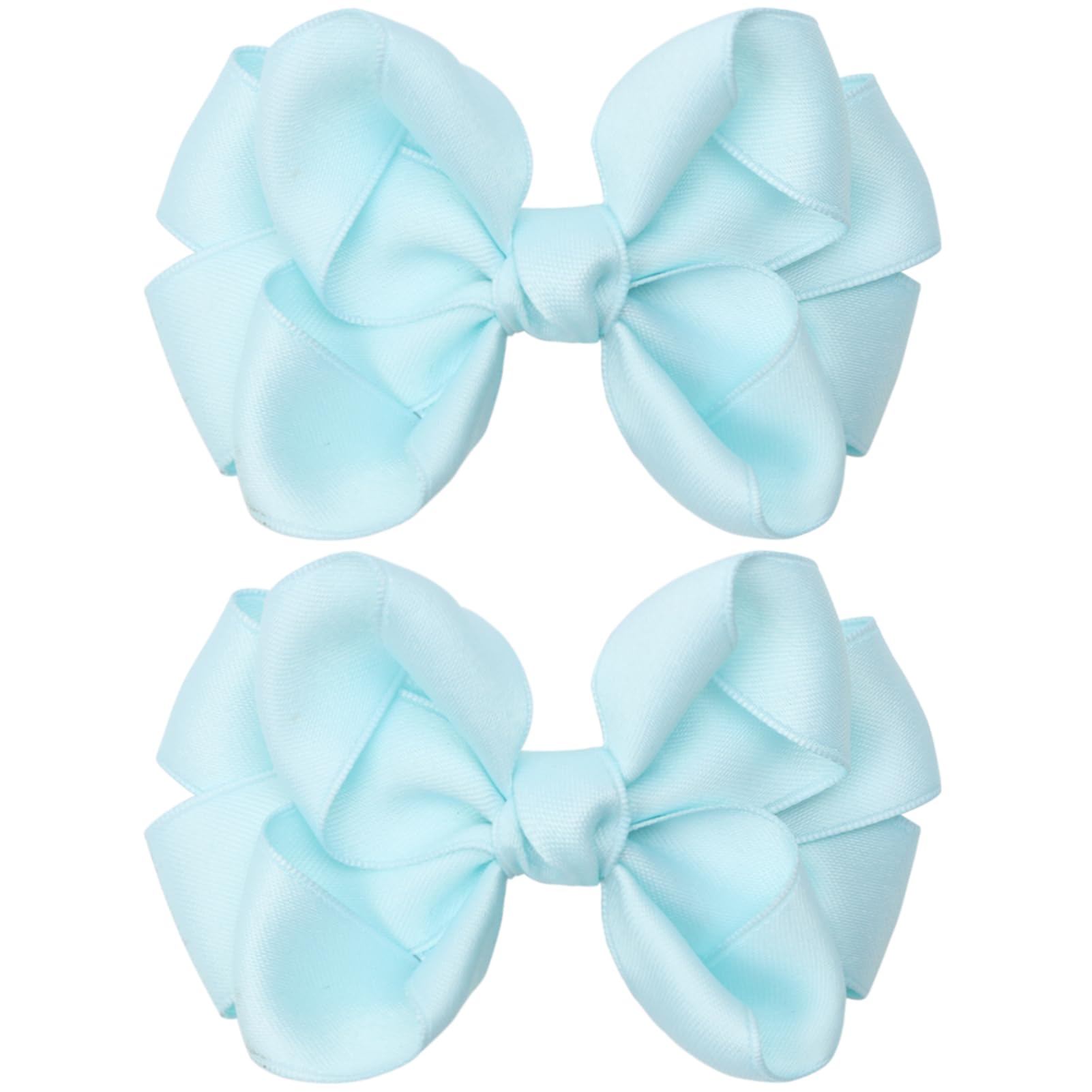 Zolyco 4 Inches Double Hair Bows for Women Girls Thick Ribbon Boutique Alligator Clips Hair Accessories for Older Kids Children Young Girls 2 Pcs (