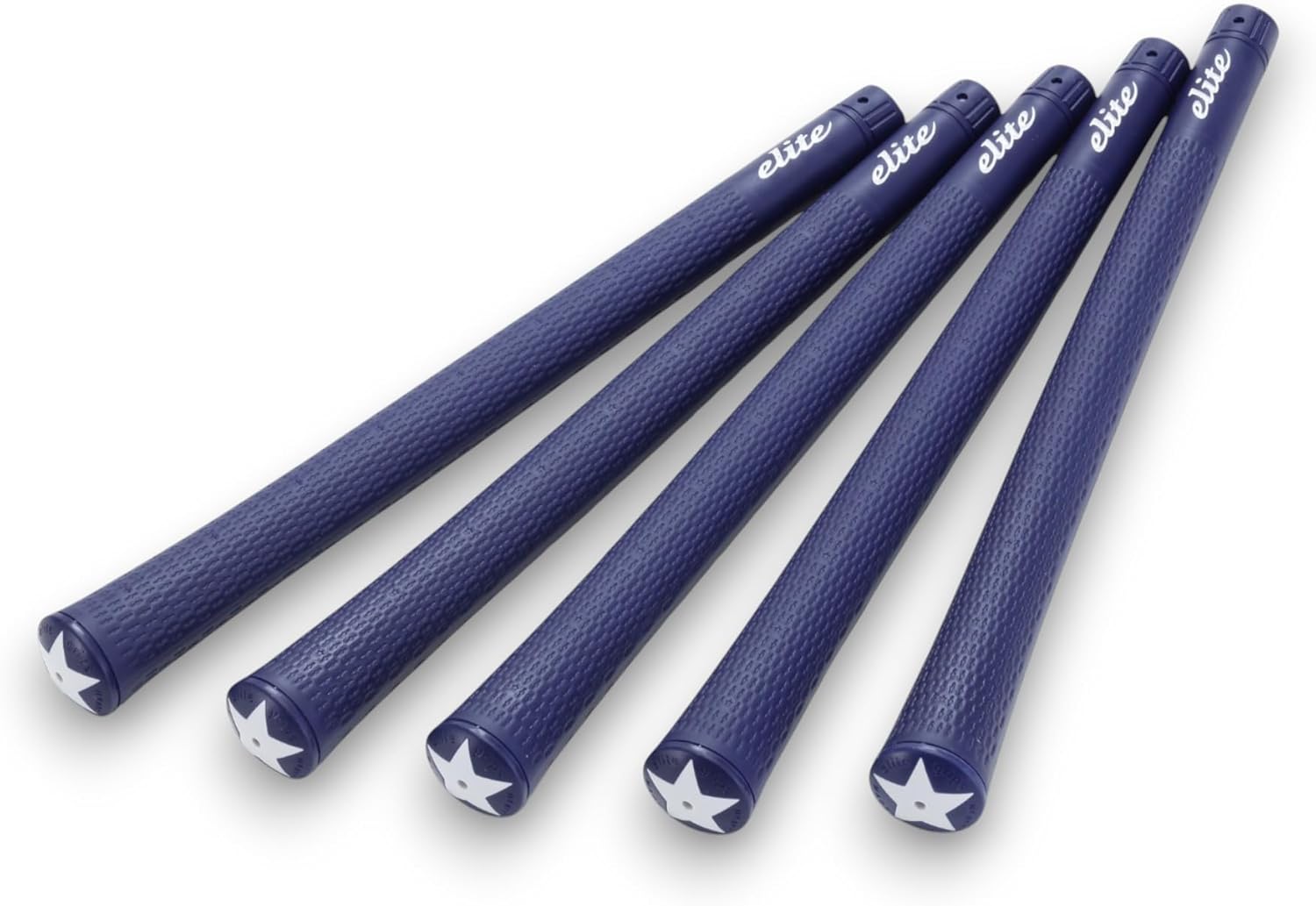 elitegrip Standard Series S48 Star Golf Grips, Grip End, Body Shape, Grip Point, Rhinestone, No Backline, M58/M60/M62, Navy, Length 10.4 inches (265 mm), Set of 5