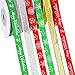 6 Rolls Christmas Ribbon Gift Wrapping Ribbon Snowflake Shimmer Ribbons for Wedding Christmas Decoration, 120 Yards Totally (Color Set 2)