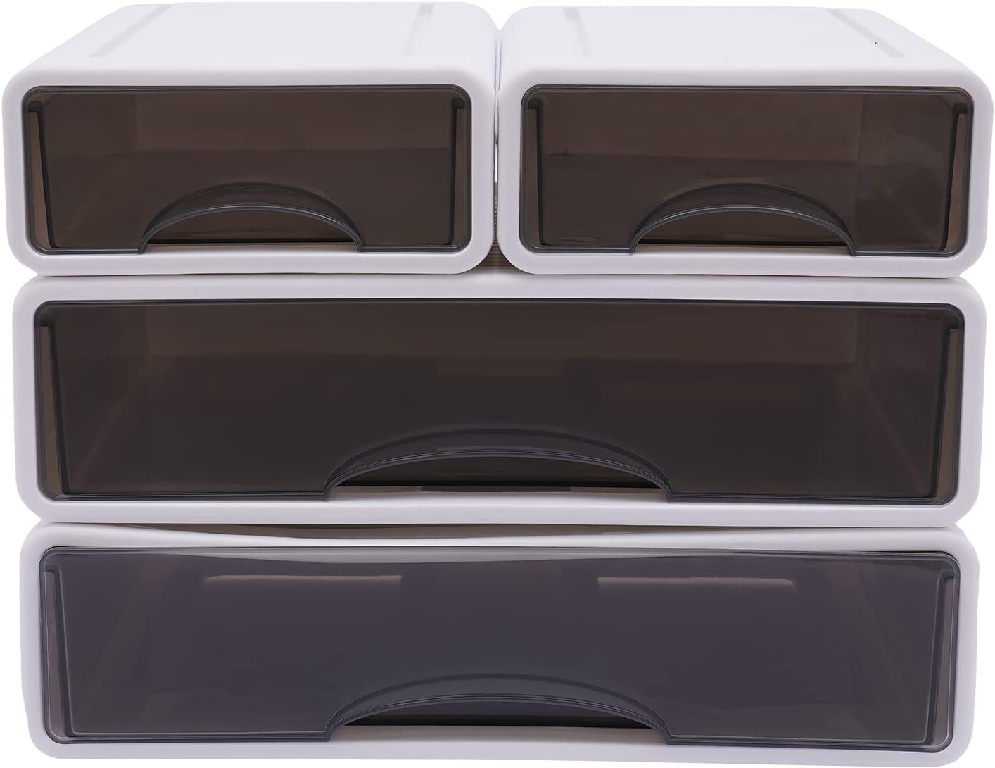 Desk Organizer with 4 Drawers, Desk Storage Box, Stackable