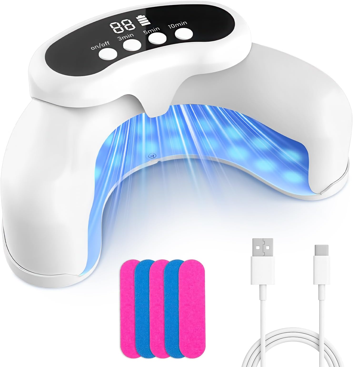 Leeyond Nail Fungus Laser Treatment LED Light Device-Nail Fungus Light Device,Effective Rechargeable Nail Fungus Remover- White 1 Count (Pack of 1)
