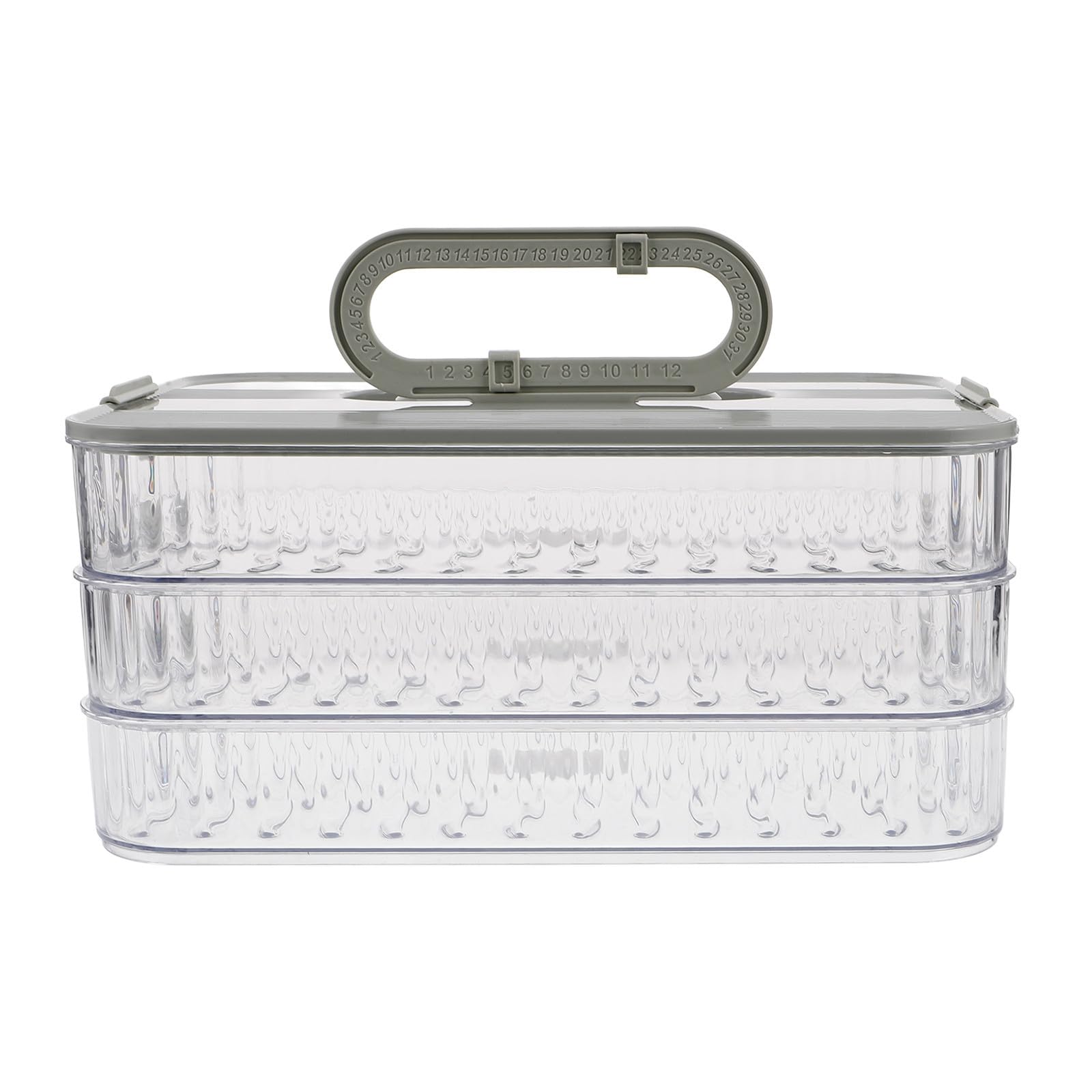OSALADI Contenedor de Plástico Multilayer para Almacenamiento de Alimentos en Refrigerador y Congelador, Diseño Desmontable y Gran Capacidad para Organizar Comidas