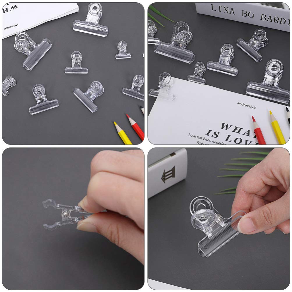 10 szt. Spinacze do papieru plastikowe spinacze do papieru artykuły szkolne i biurowe spinacze do dokumentów spinacze do dokumentów papierowych organizer,Klips typu „bulldog”