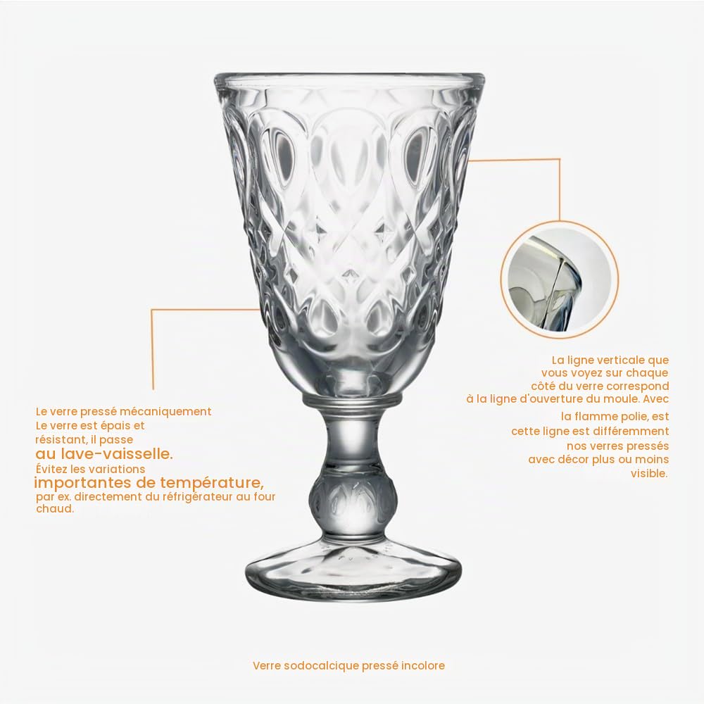 La Rochère 631701Z Lot de 6 Verre à Vin Le Lyonnais 23 cl