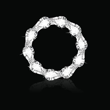 Car Bling Push Start Button Cover, Teardrop Crystal Rhinestone Decorative Ring, Anti-scratch Rustproof Engine Start Stop Button Trim, Self-adhesive Key Ignition Knob Accessory White