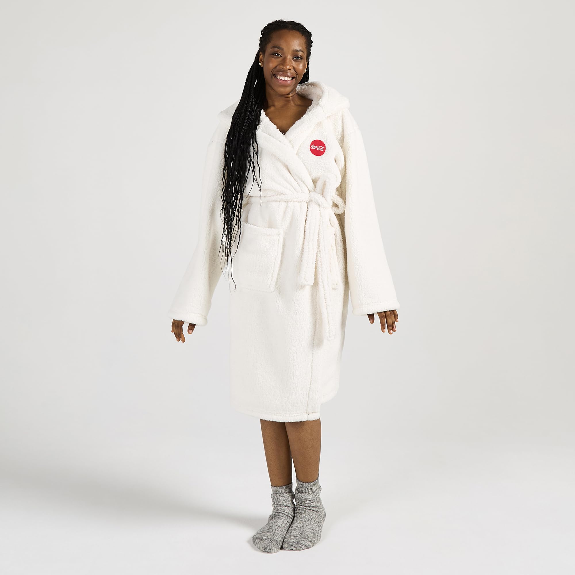 The Gift Scholars Adult Xl Robe de chambre Peignoir unisexe Coca-Cola Sherpa (lot de 1)