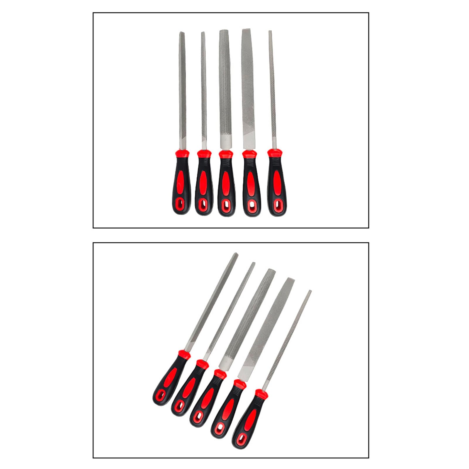 5 unidades de 6/8 / 10/12 pulgadas colección de limas de acero al carbono resistente para carpintería y metalurgia, surtido para manualidades y esculpir limas de carpintería y trabajo de metal
