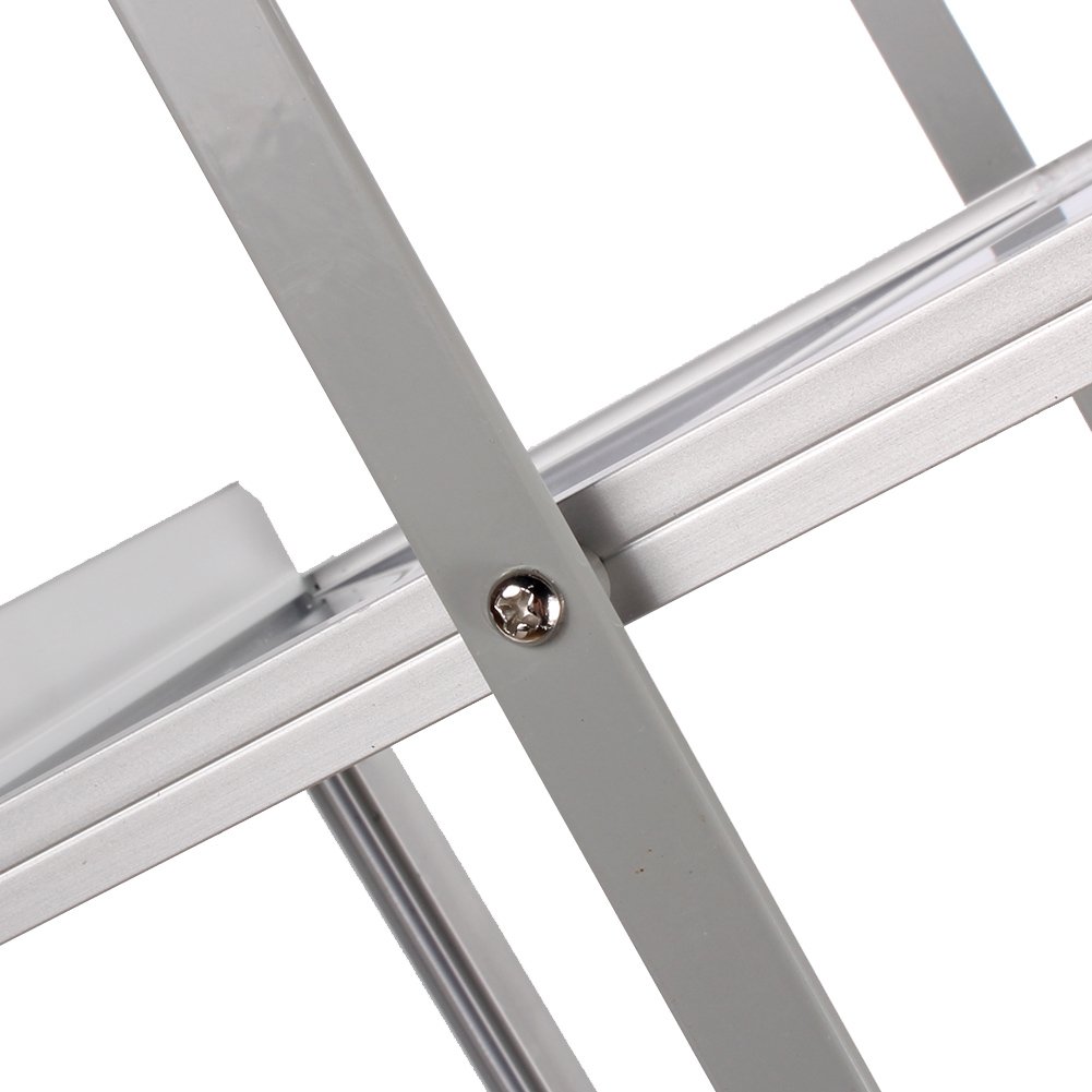 Prospektständer, A4, mit 6 Fächern, tragbar, faltbar, für Prospekte, Katalog, Stand, Pop-Up, Zeitschriftenhalter, Ständer mit Aluminium-Tragetasche für Messebüro