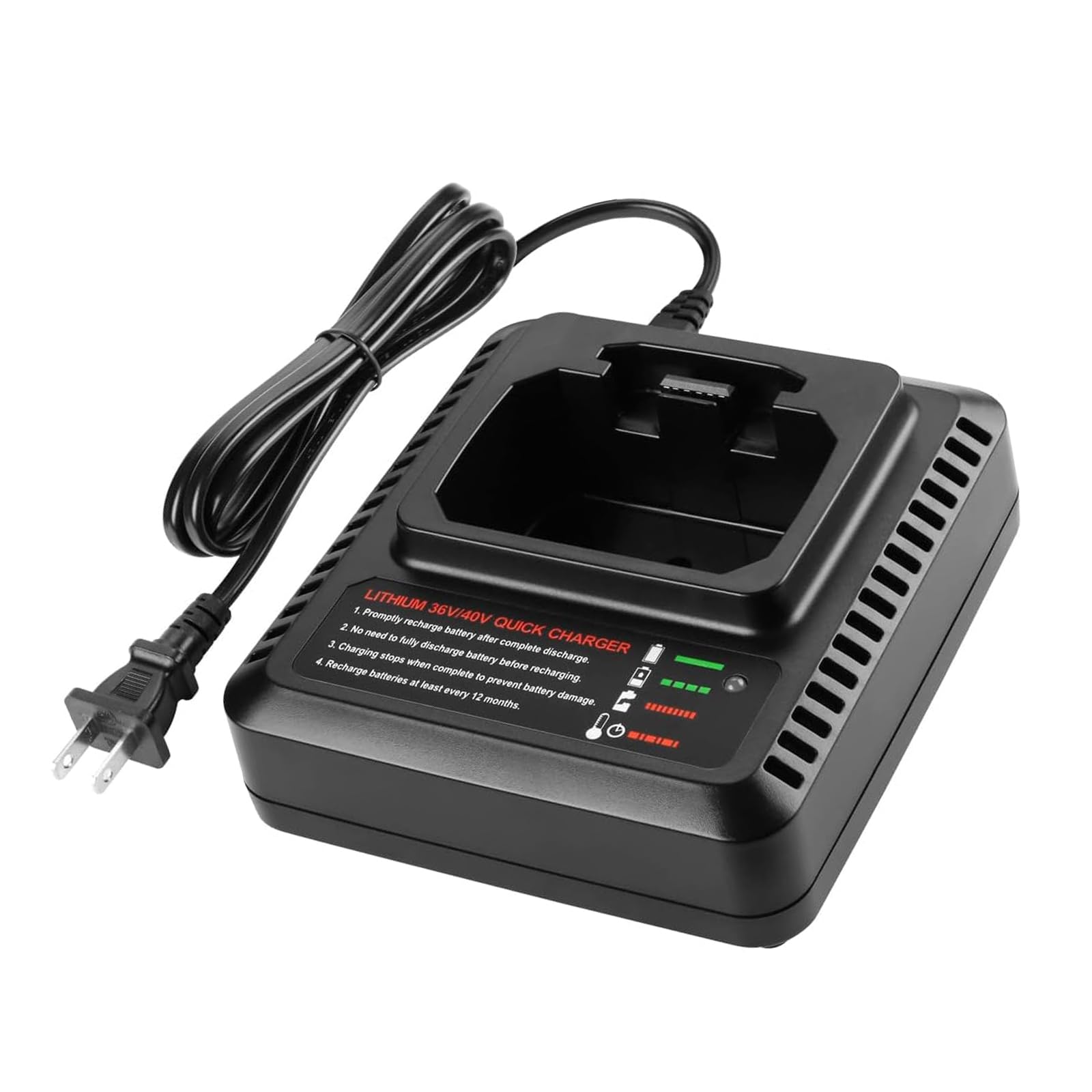 Energup LCS36 LCS40 Fast Charger for Black & Decker 40V Battery, for Black Decker 40Volt LBX2040 LBXR36 LBXR2036 LST540 LCS1240 LBX1540 LST136, 40V Black and Decker Battery Charger