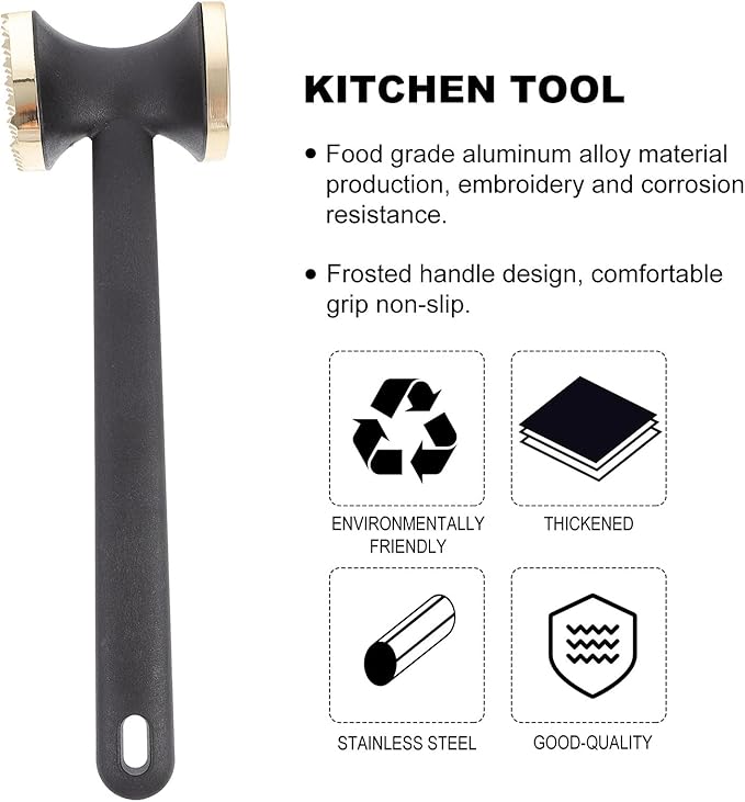 Martillo Ablandador de Carne Acero Inoxidable 24 cm miniatura 8