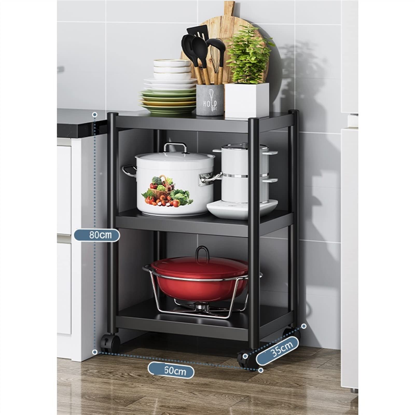 Scaffale Metallico Per Elettrodomestici - Supporto Regolabile Per Friggitrice, Forno E Microonde - Foto 13