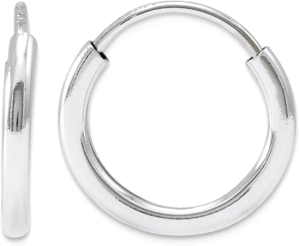 LooptyHoopsSterling Silver Thin Continuous Endless Hoop Earrings (1mm Tube)